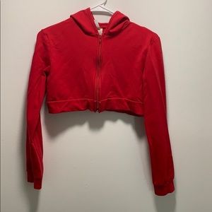 Crop too hoodie red, vintage